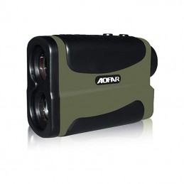 Vista de cerca Telemetro Laser medidor Velocidad, Distancia y Altura Rangefinder Aofar AF1000 alta precisión