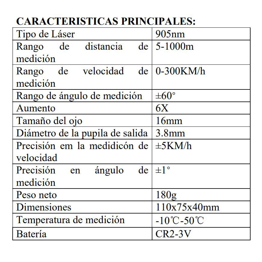 AOFAR AF1000 características